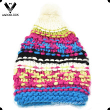 Fashionable Colorful Warm Thick Long Hand Made Hat